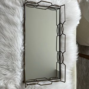 Mirrored vanity tray